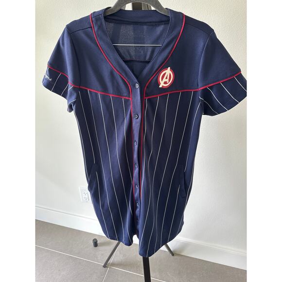 Her Universe Marvel Avengers Captain America Baseball T-Shirt Dress Large - Picture 1 of 8